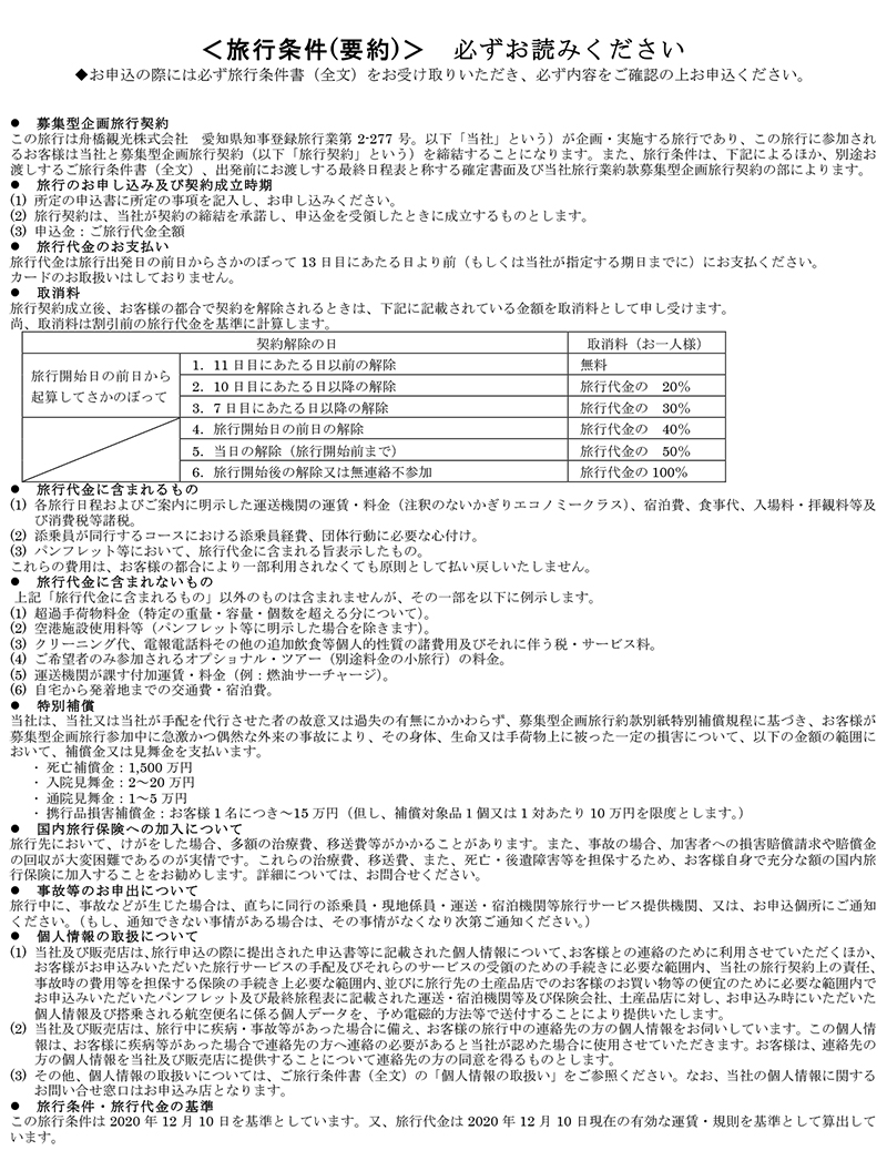 旅行条件